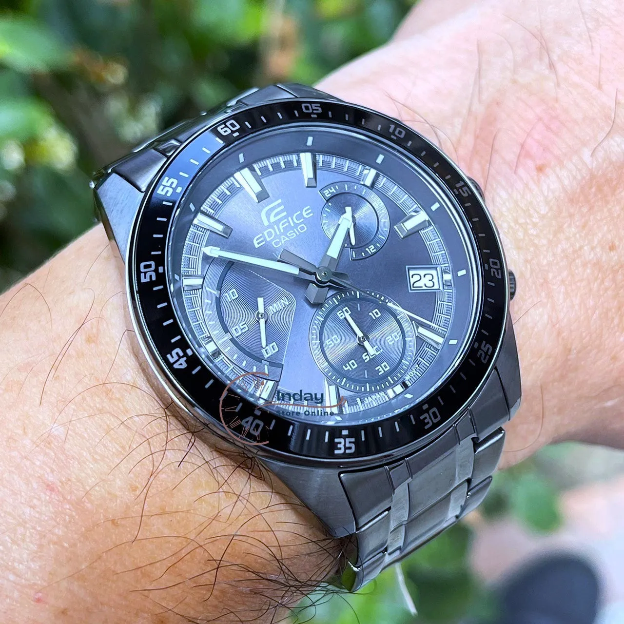 Casio Edifice Men's Watch EFV-540DC-1C Standard Chronograph Mineral Glass Stainless Steel Band