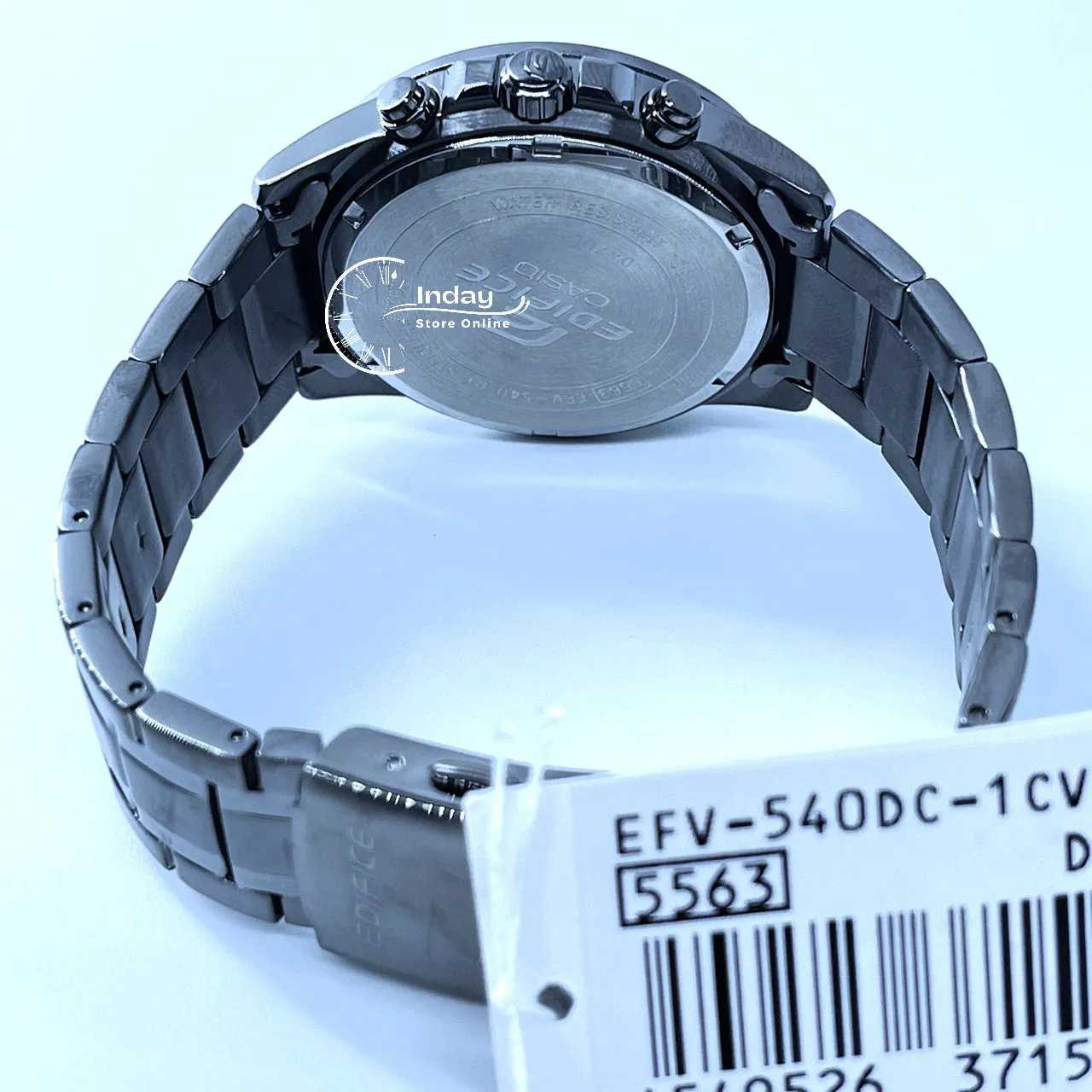 Casio Edifice Men's Watch EFV-540DC-1C Standard Chronograph Mineral Glass Stainless Steel Band