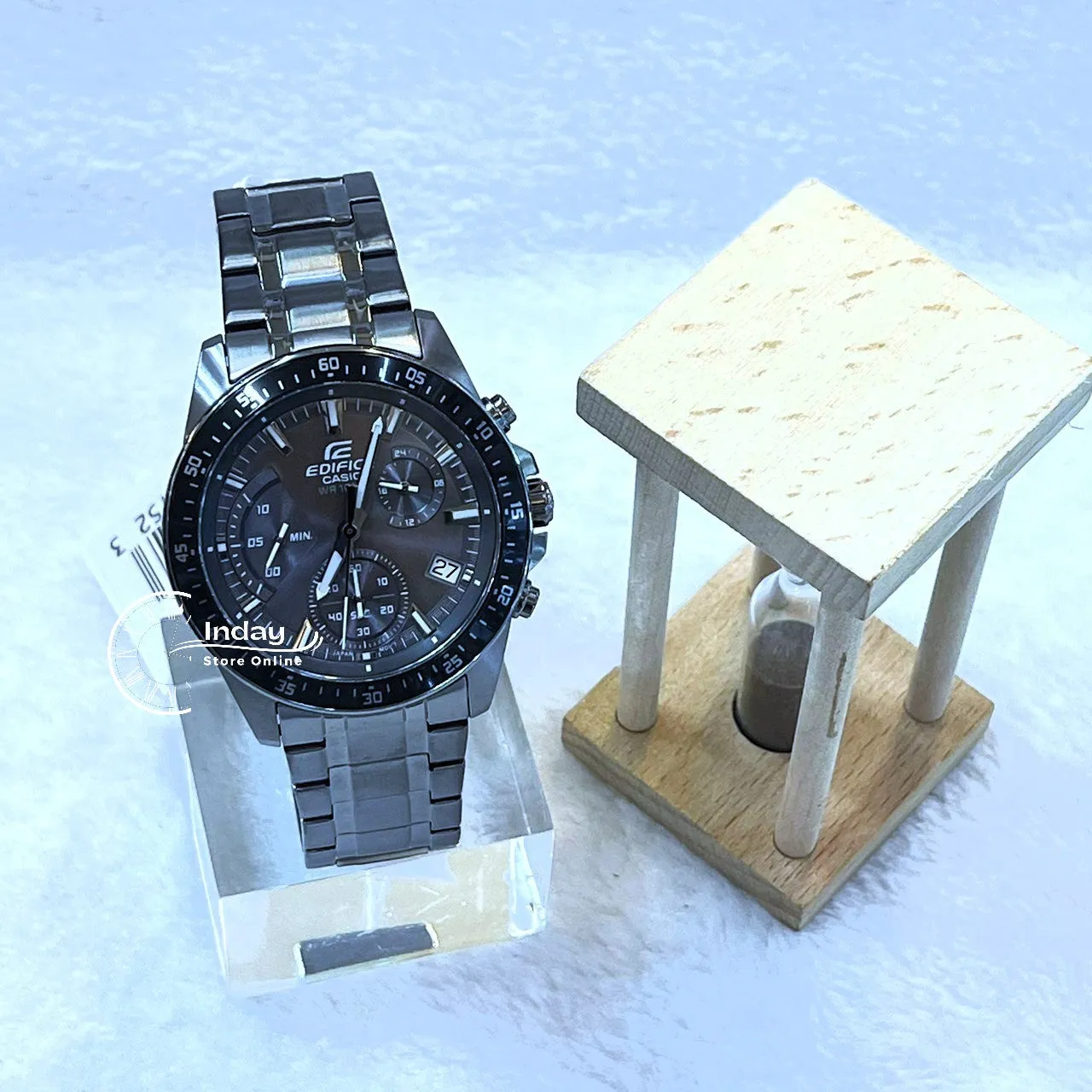 Casio Edifice Men's Watch EFV-540DC-1C Standard Chronograph Mineral Glass Stainless Steel Band