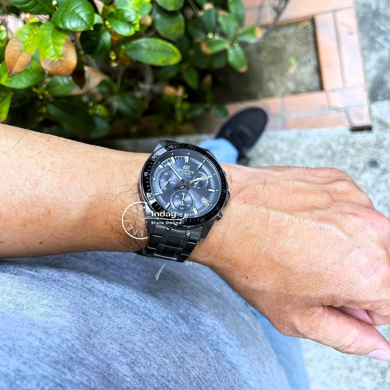 Casio Edifice Men's Watch EFV-540DC-1C Standard Chronograph Mineral Glass Stainless Steel Band