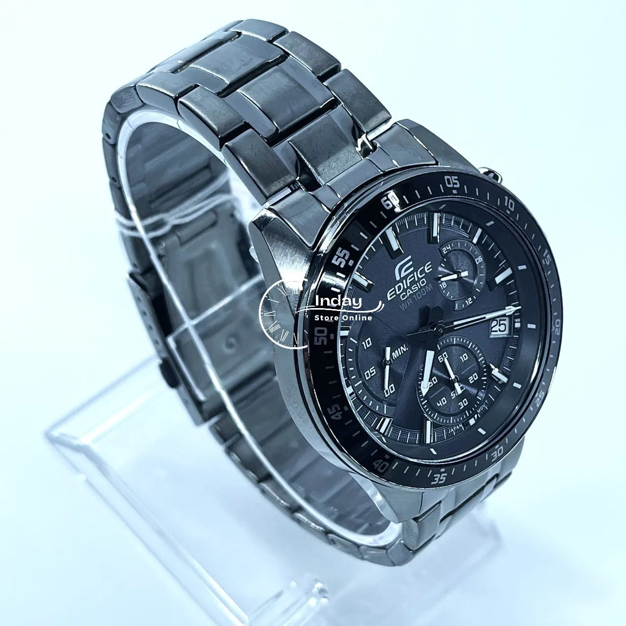 Casio Edifice Men's Watch EFV-540DC-1C Standard Chronograph Mineral Glass Stainless Steel Band
