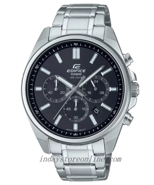 Casio Edifice Men's Watch EFV-650D-1A Standard Chronograph Mineral Glass Stainless Steel Band