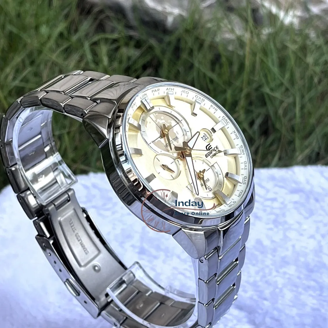 Casio Edifice Men's Watch ETD-310D-9A Stainless Steel Band Mineral Glass