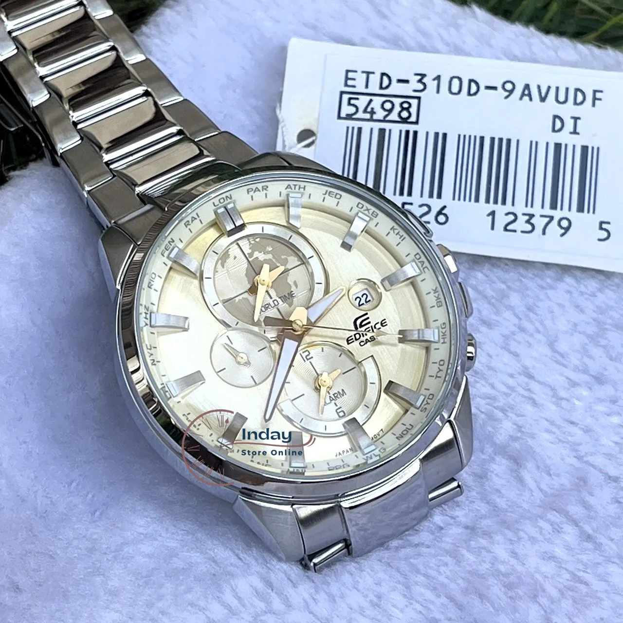 Casio Edifice Men's Watch ETD-310D-9A Stainless Steel Band Mineral Glass