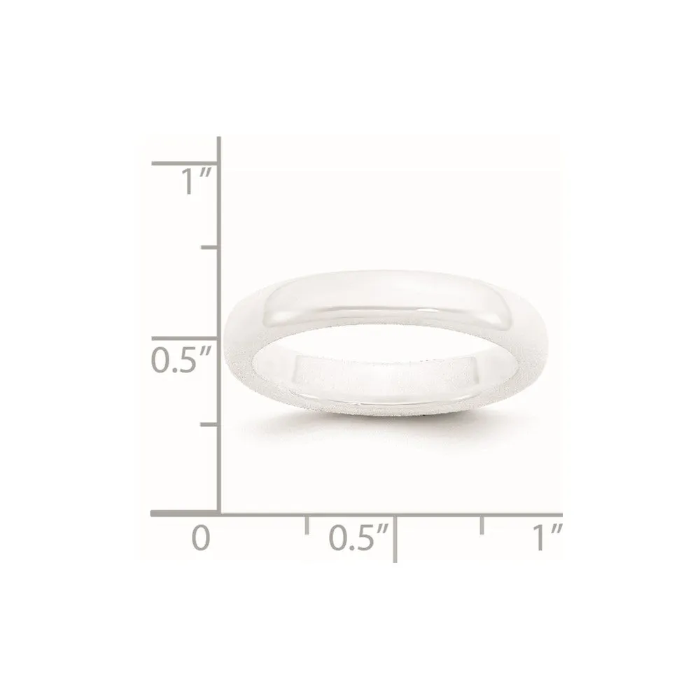 Ceramic White 4mm Polished Band