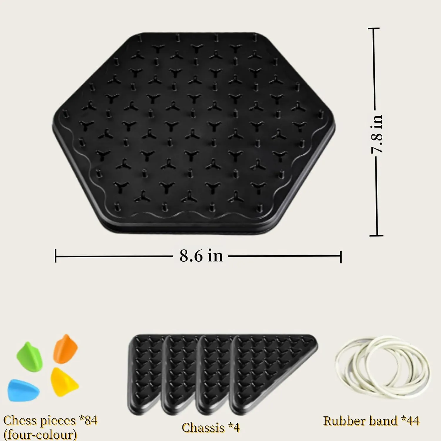Chain Triangle Chess Game, Engaging Triggle Rubber Band Strategy Game for Kid...