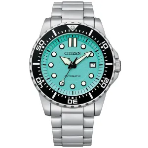 Citizen Automatic Urban NJ0170-83X Cyan Dial Stainless Steel Sports Watch