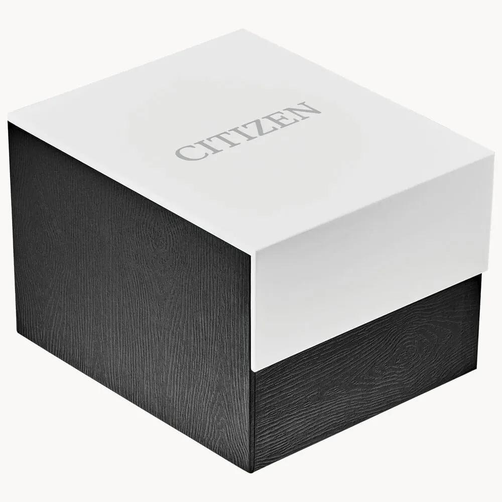 Citizen Silhouette Crystal White Mother-of-Pearl Dial Pink Gold Ladies Watch EM0843-51D