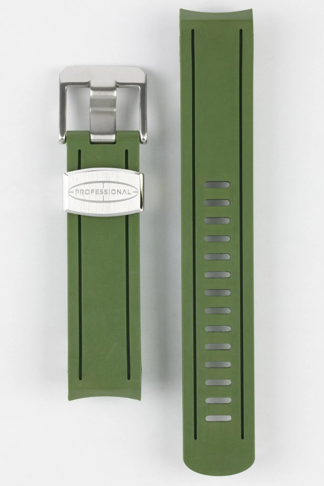 CRAFTER BLUE CB02 Green Rubber Watch Strap for Seiko Sumo