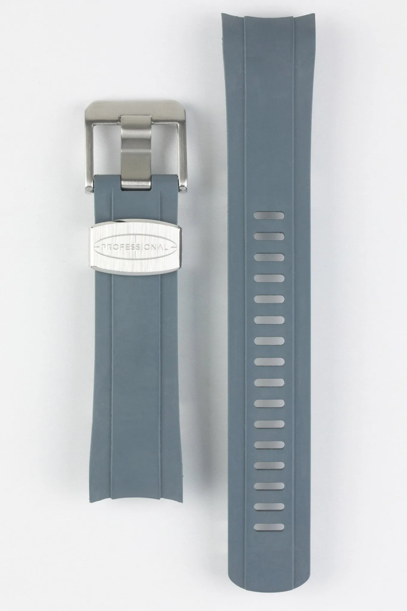 CRAFTER BLUE CB10 Rubber Watch Strap for Seiko SKX Series – GREY with Rubber & Steel Keepers