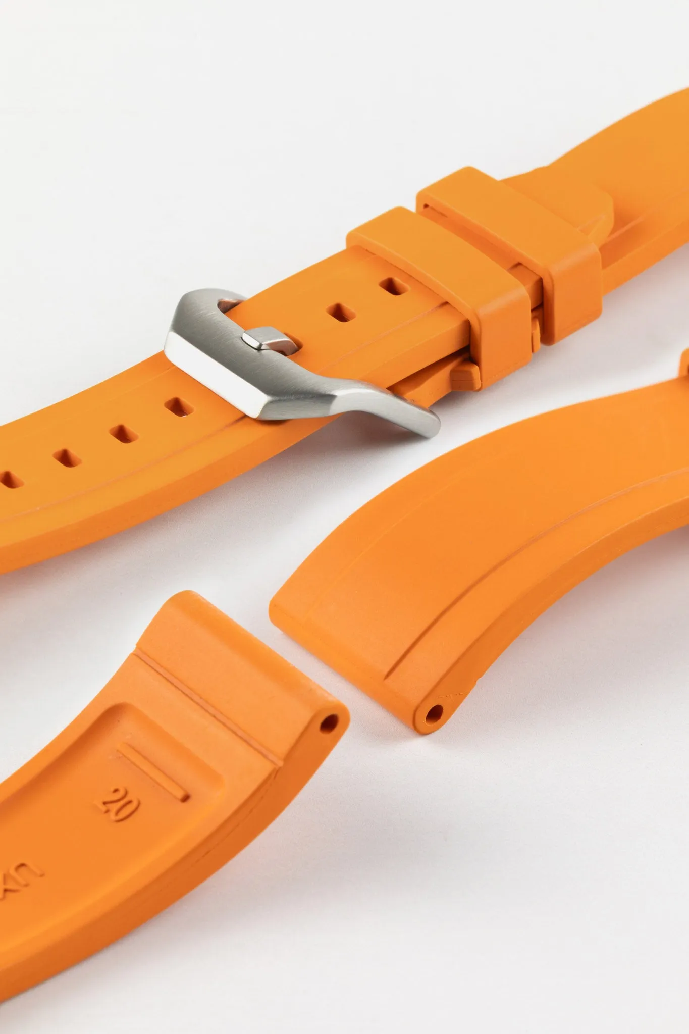 CRAFTER BLUE UX03 Orange FKM Rubber Watch Strap