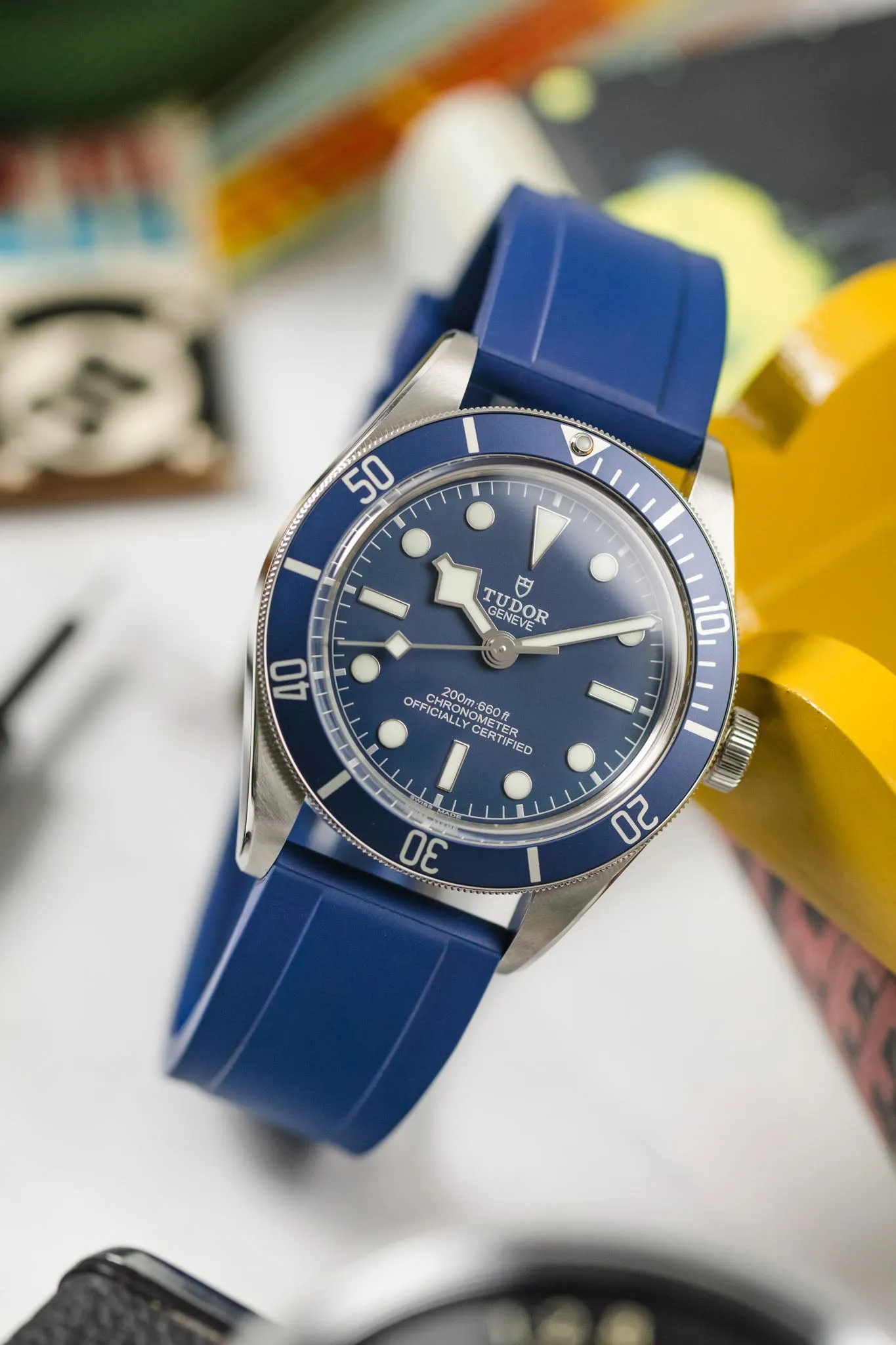 CRAFTER BLUE UX03 Royal Blue FKM Rubber Watch Strap