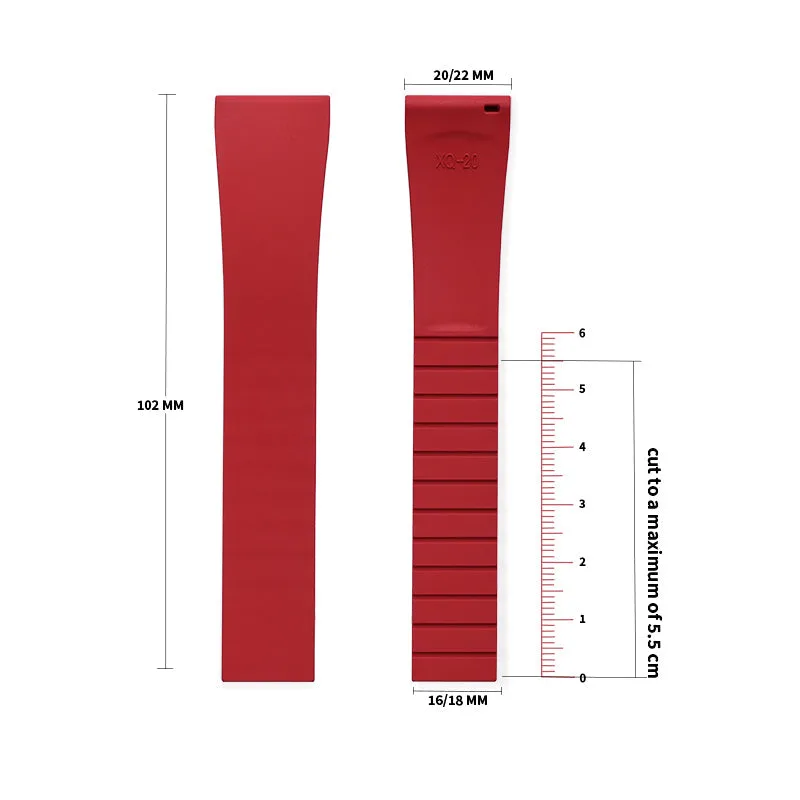 CTS Cut-To-Size FKM Rubber Watch Strap