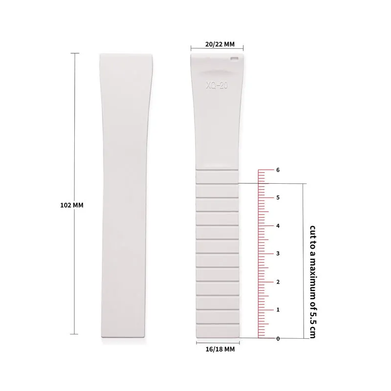 CTS Cut-To-Size FKM Rubber Watch Strap