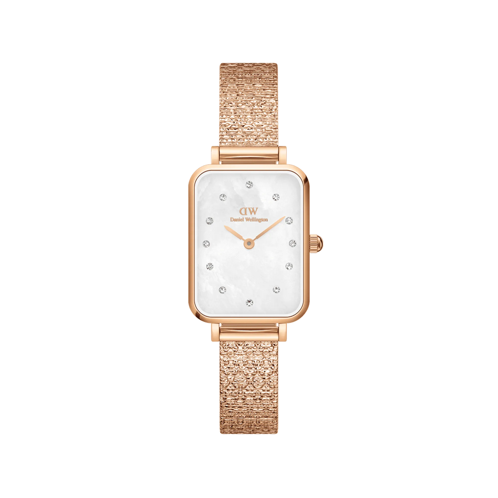 Daniel Wellington Quadro 20x26 Lumine Rose Gold Mother of Pearl White Watch
