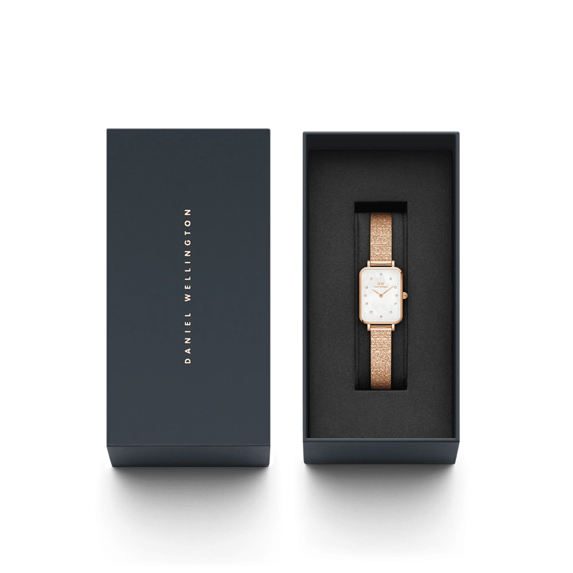 Daniel Wellington Quadro 20x26 Lumine Rose Gold Mother of Pearl White Watch
