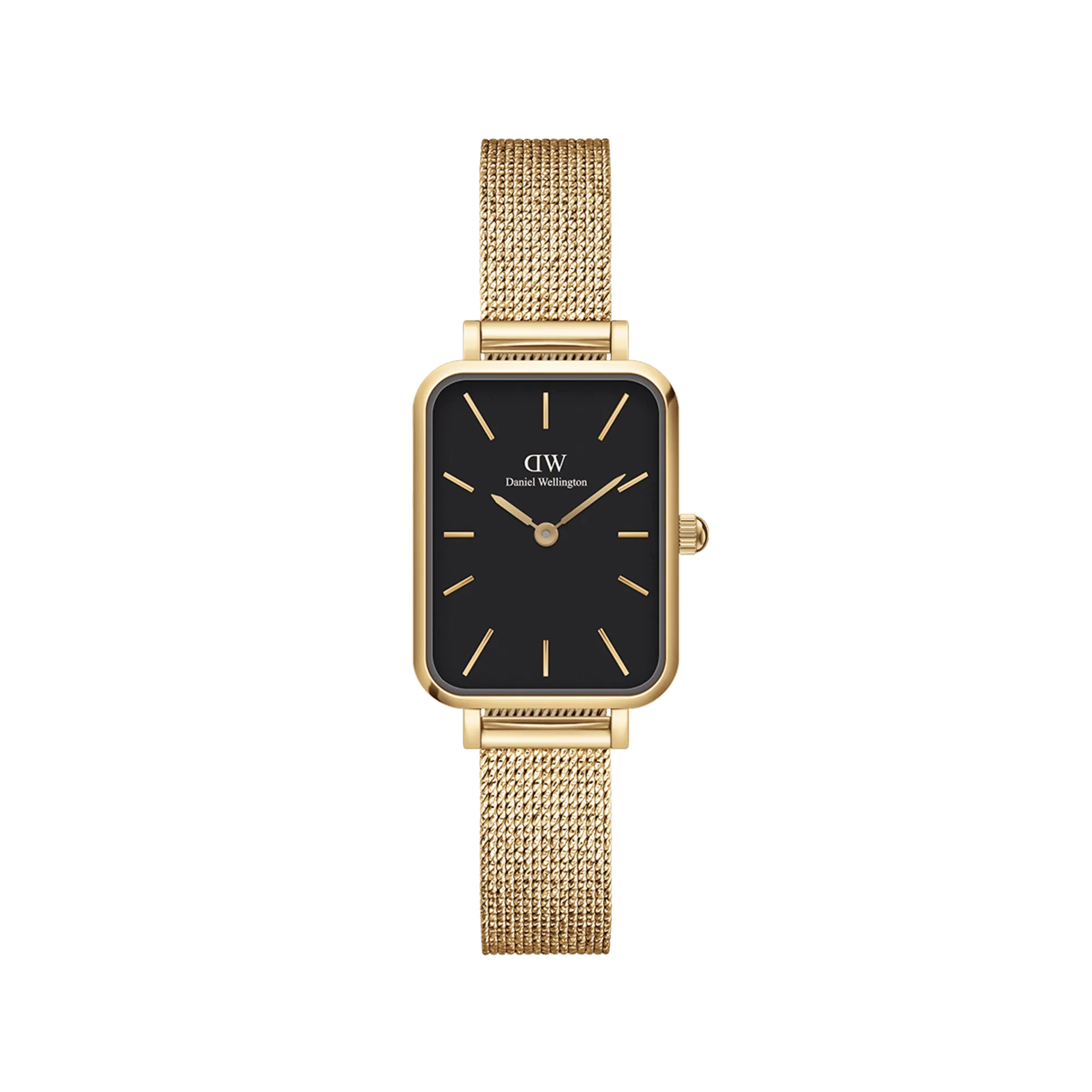 Daniel Wellington Quadro 20X26 Pressed Evergold Gold & White Watch