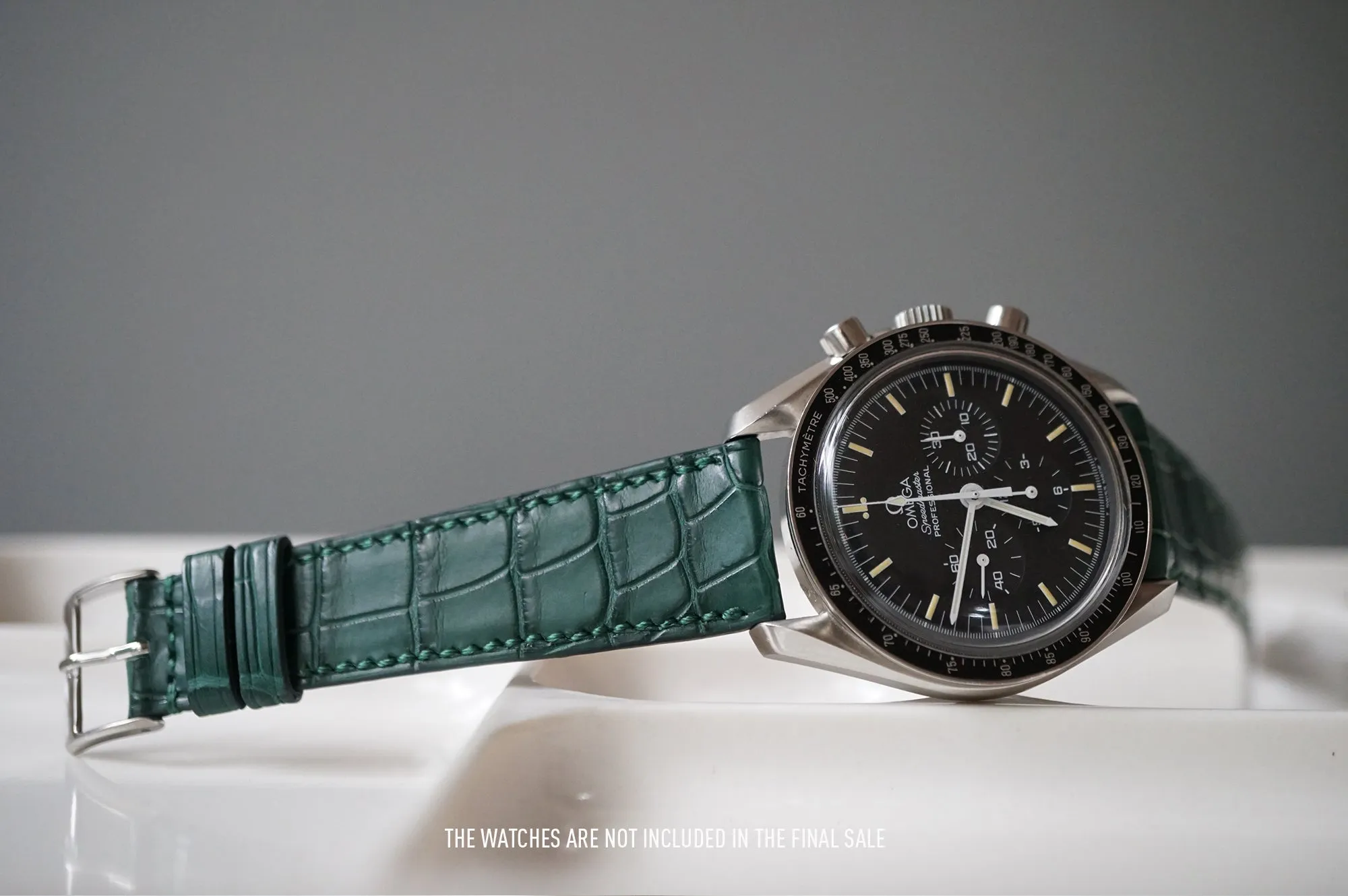 DARK GREEN CUSTOM MADE CROCODILE STRAP
