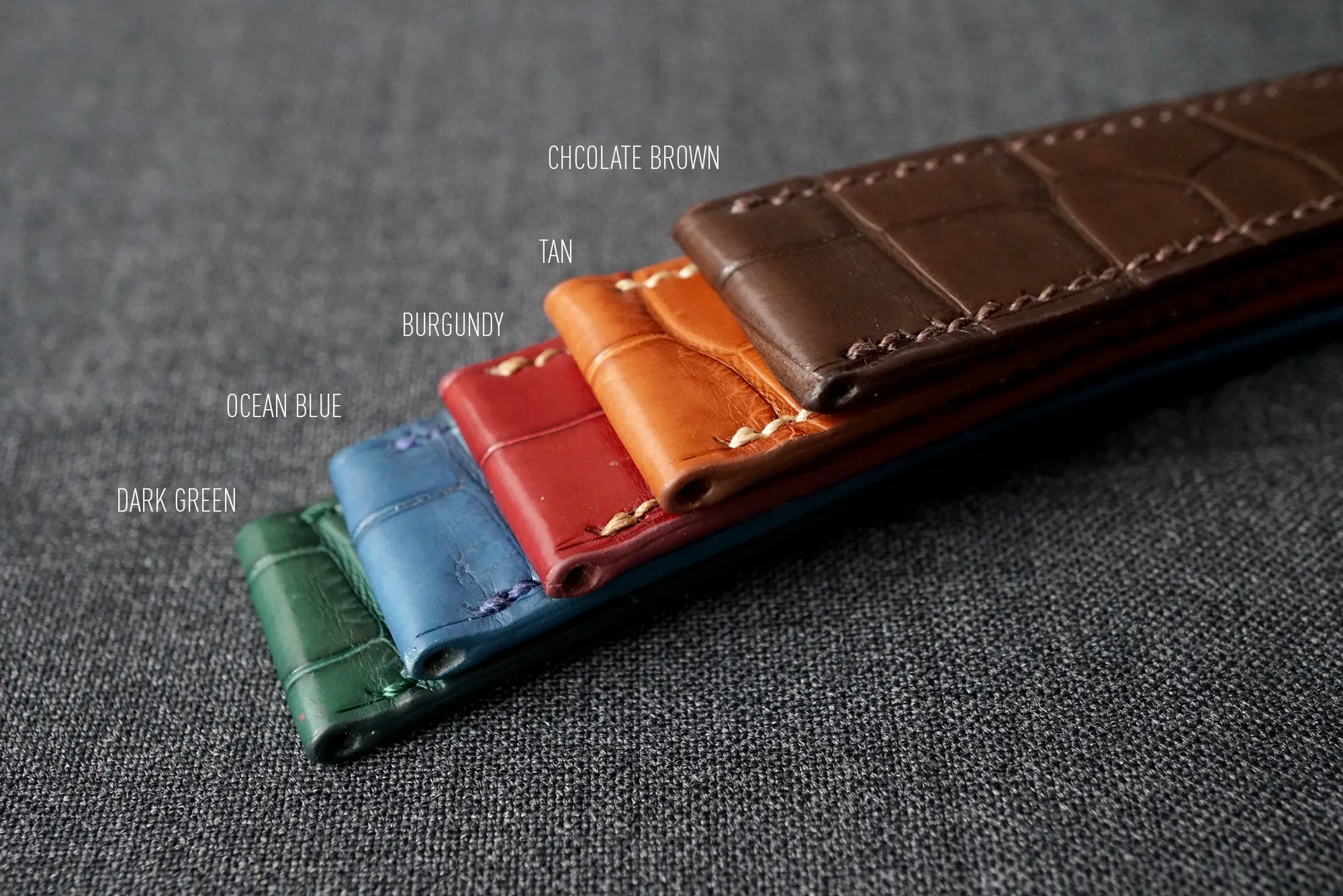DARK GREEN CUSTOM MADE CROCODILE STRAP