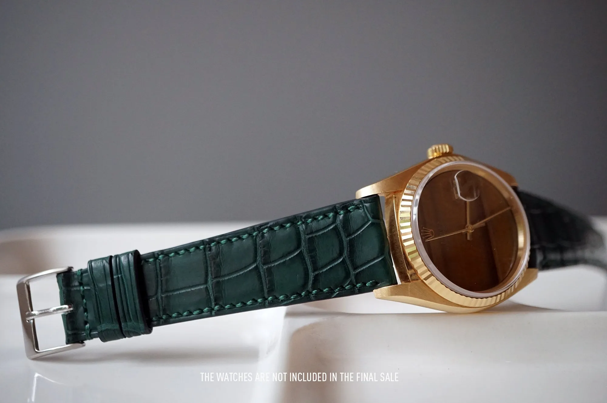 DARK GREEN CUSTOM MADE CROCODILE STRAP