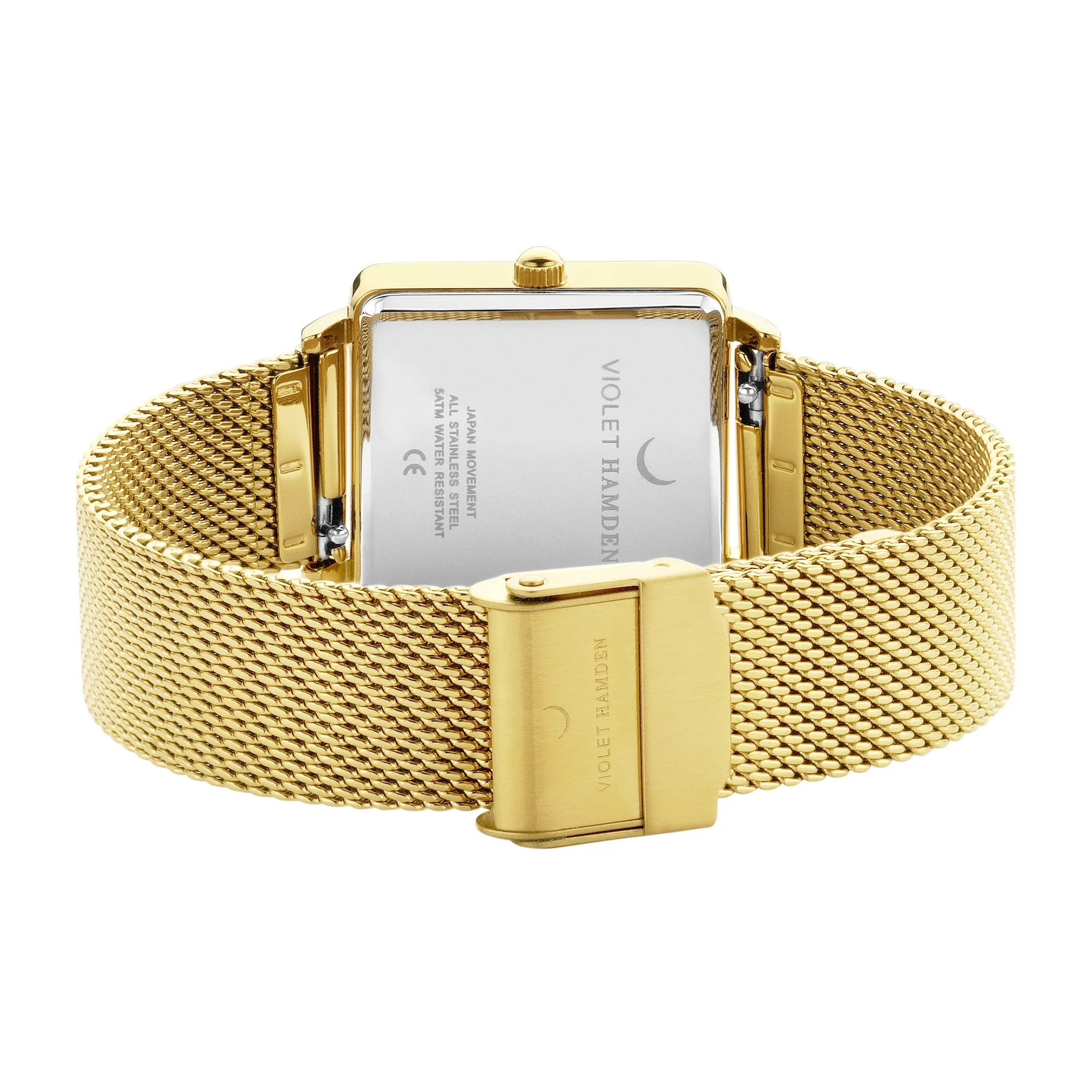 Dawn Base square ladies watch gold and silver coloured