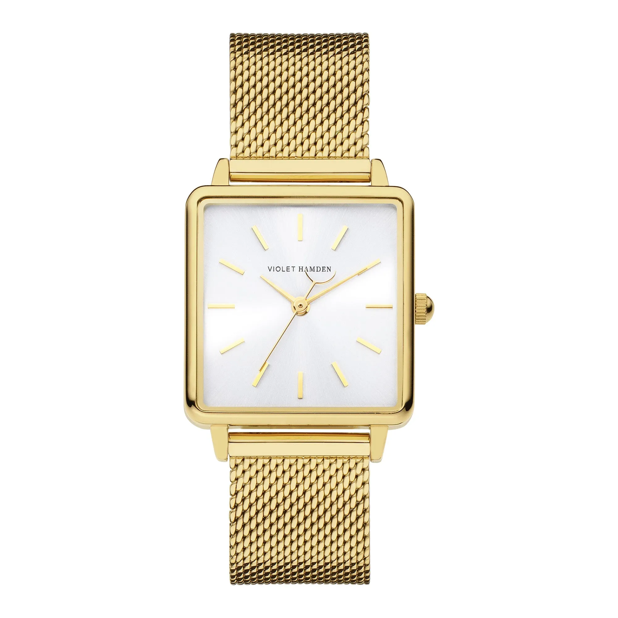 Dawn Base square ladies watch gold and silver coloured