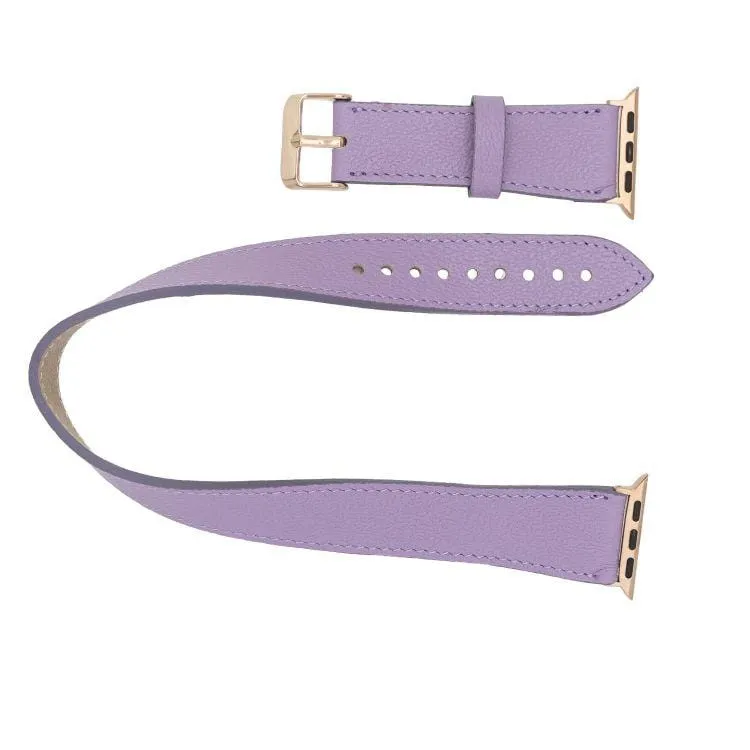 DelfiCase Double Leather Watch Band for Apple
