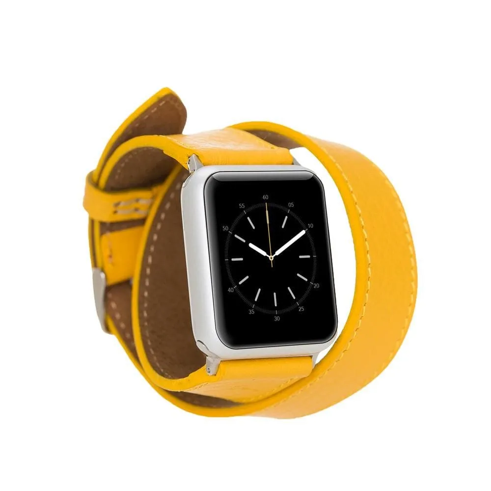 DelfiCase Double Leather Watch Band for Apple