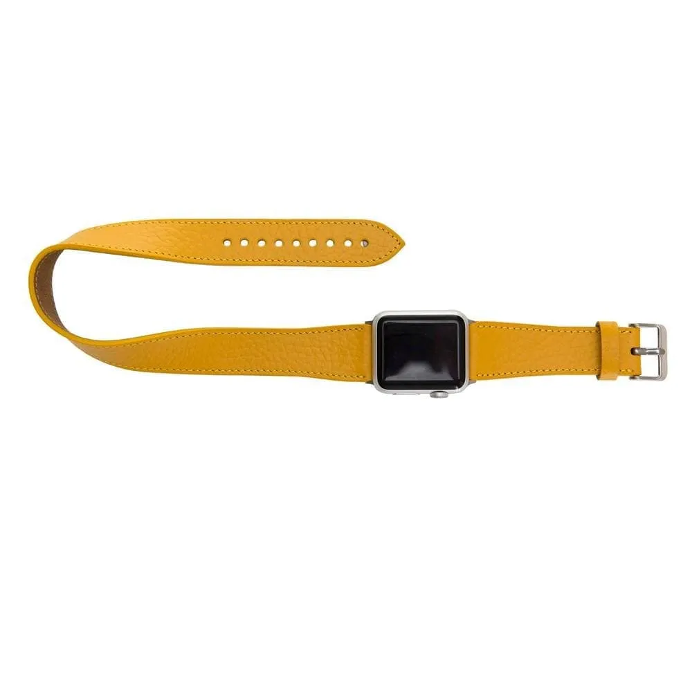 DelfiCase Double Leather Watch Band for Apple