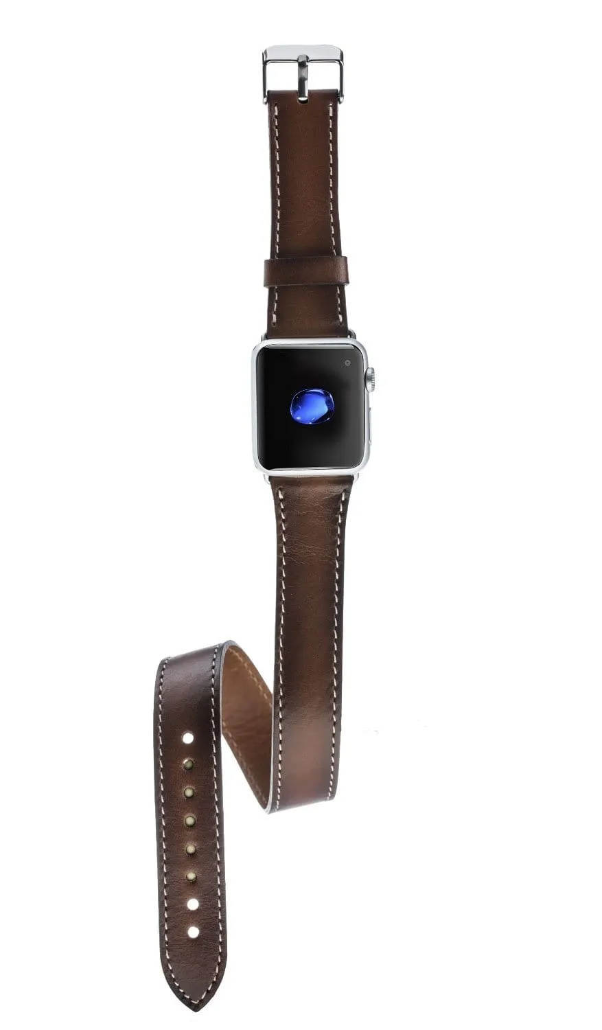 DelfiCase Double Leather Watch Band for Apple