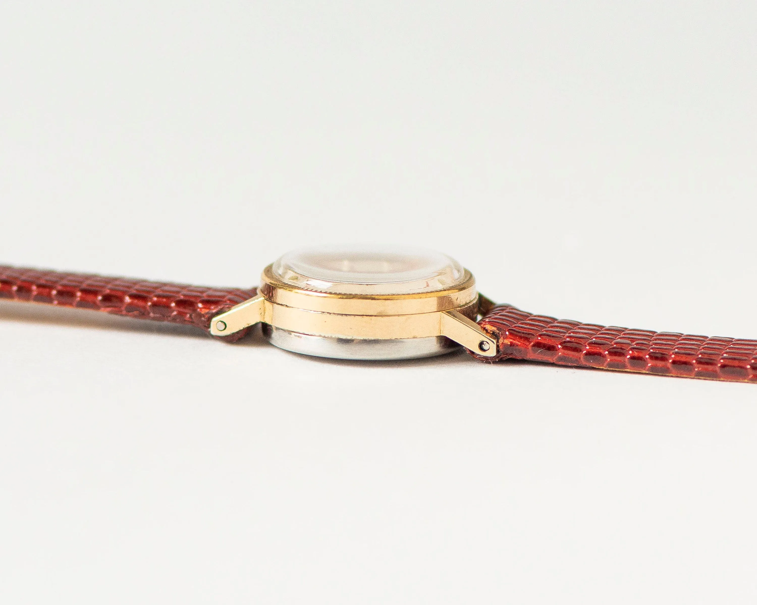 Delicate watch for women Seagull gold plated, micro watch minimalist lady watch tiny, classic watch for girl gift, new genuine leather strap