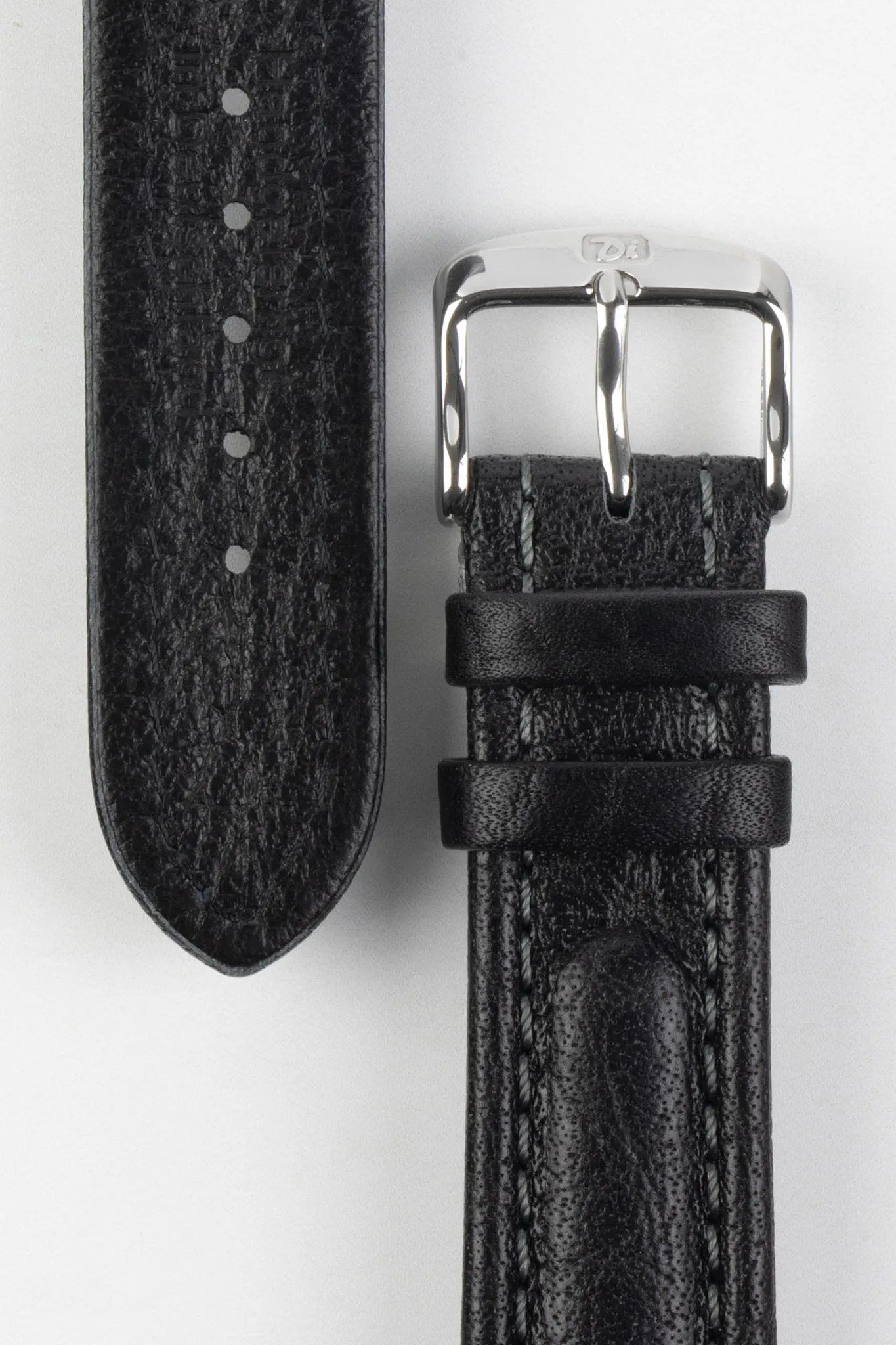 Di-Modell POLO SHERPA Waterproof Padded Leather Watch Strap in BLACK