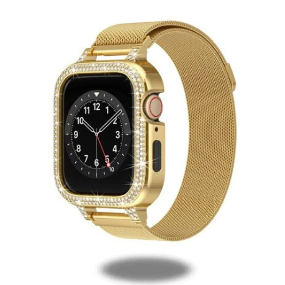 Diamond Case Milanese Loop for Apple Watch