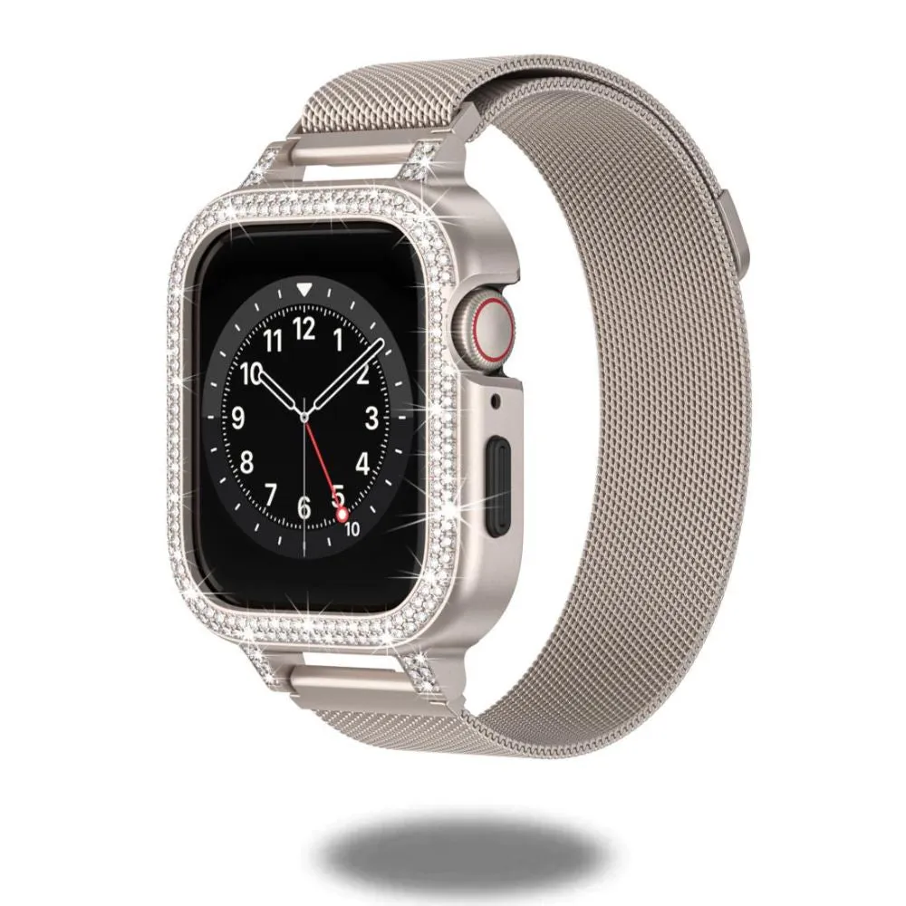 Diamond Case Milanese Loop for Apple Watch