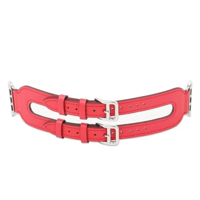 Double Buckle Cuff Watch Band