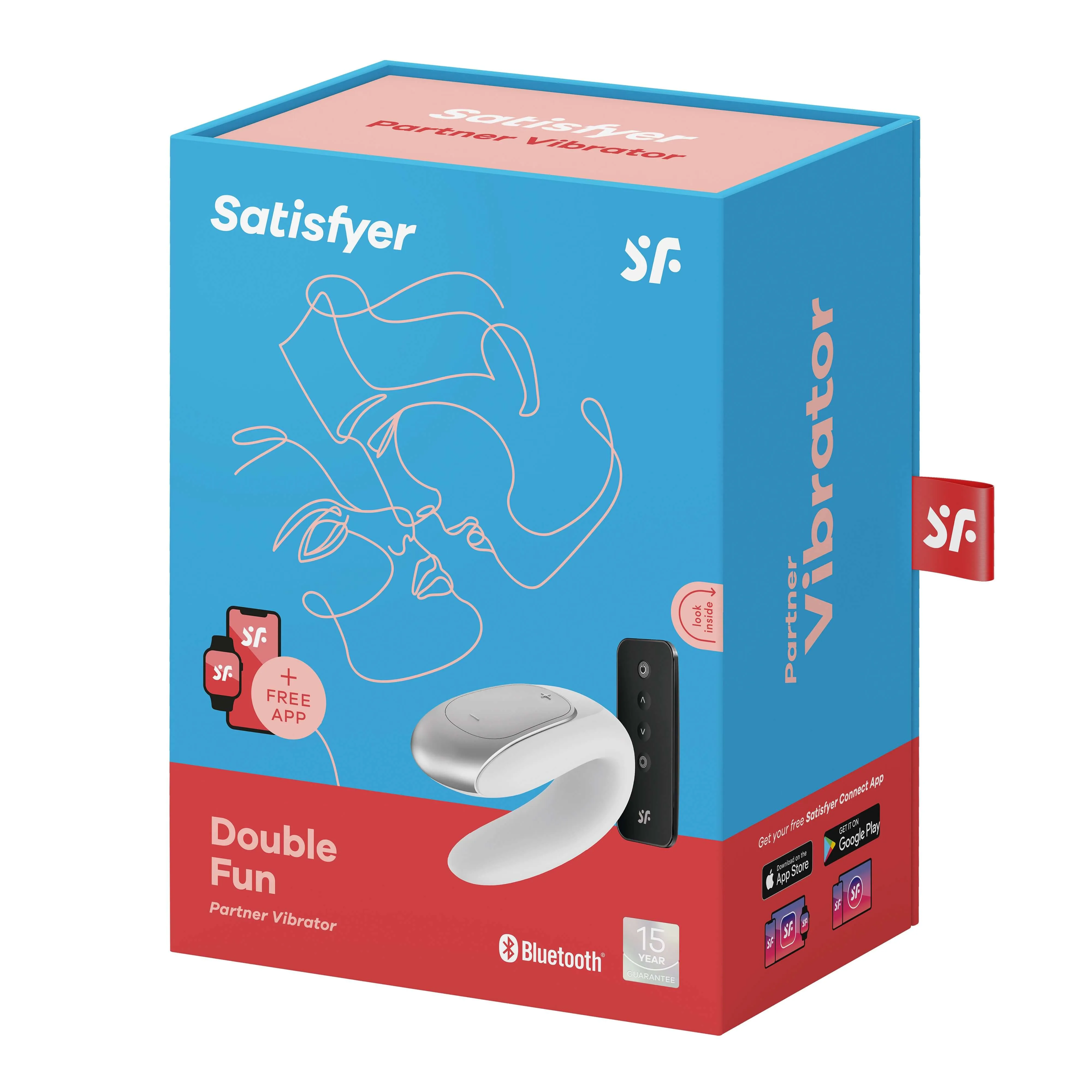 Double Fun Couples Massager - White