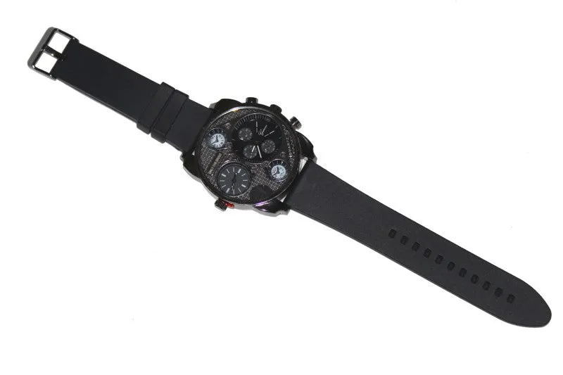 Dual Time Black Watch w/ Diesel Cologne