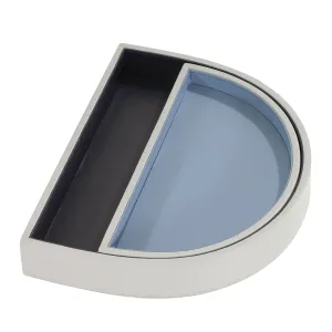 DUDU Double Empatate Floor in the shape of Design Design in leather, home entrance storage, office desk, elegant modern tray