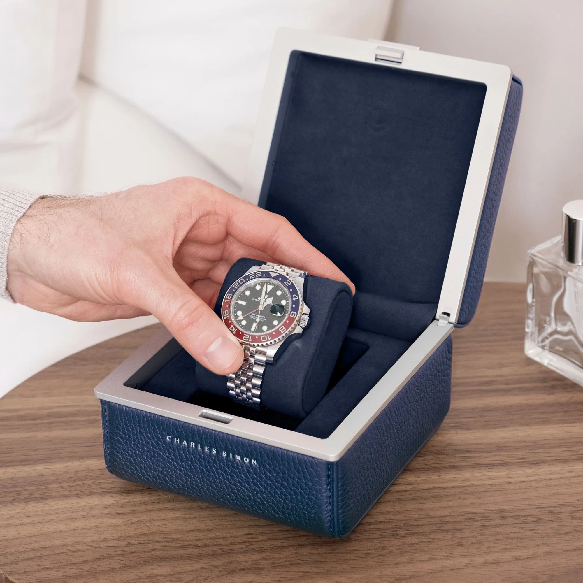 EATON 1 WATCH CASE - SAPPHIRE / GREY