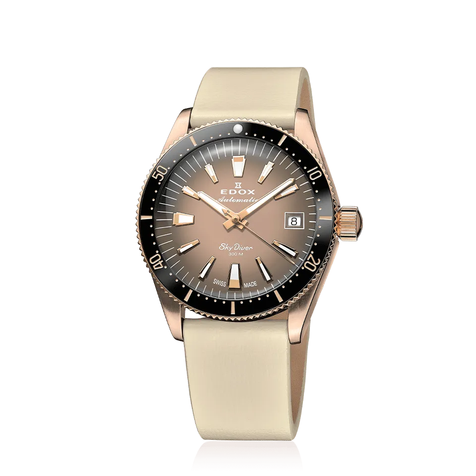 EDOX SWISS MADE 80131-37RNC-VDBEI SKYDIVER 38 DATE AUTOMATIC SPECIAL EDITION
