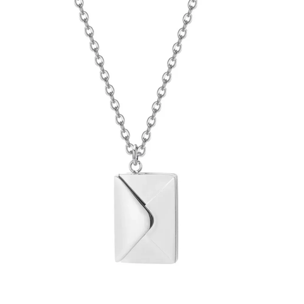 Envelope Massage Locket Necklace