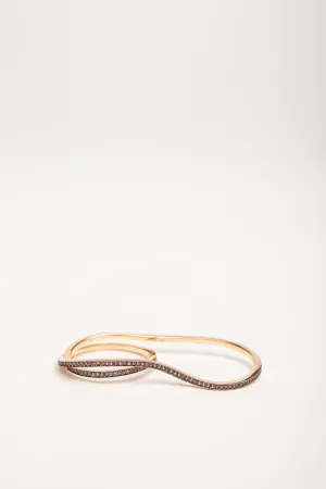 FIYA JEWELLERY | ROSE GOLD THIN DOUBLE PINK SAPPHIRE RING