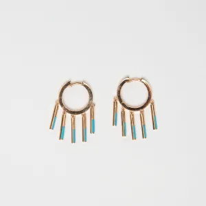 FIYA JEWELLERY | TURQUOISE FRINGE HOOPS