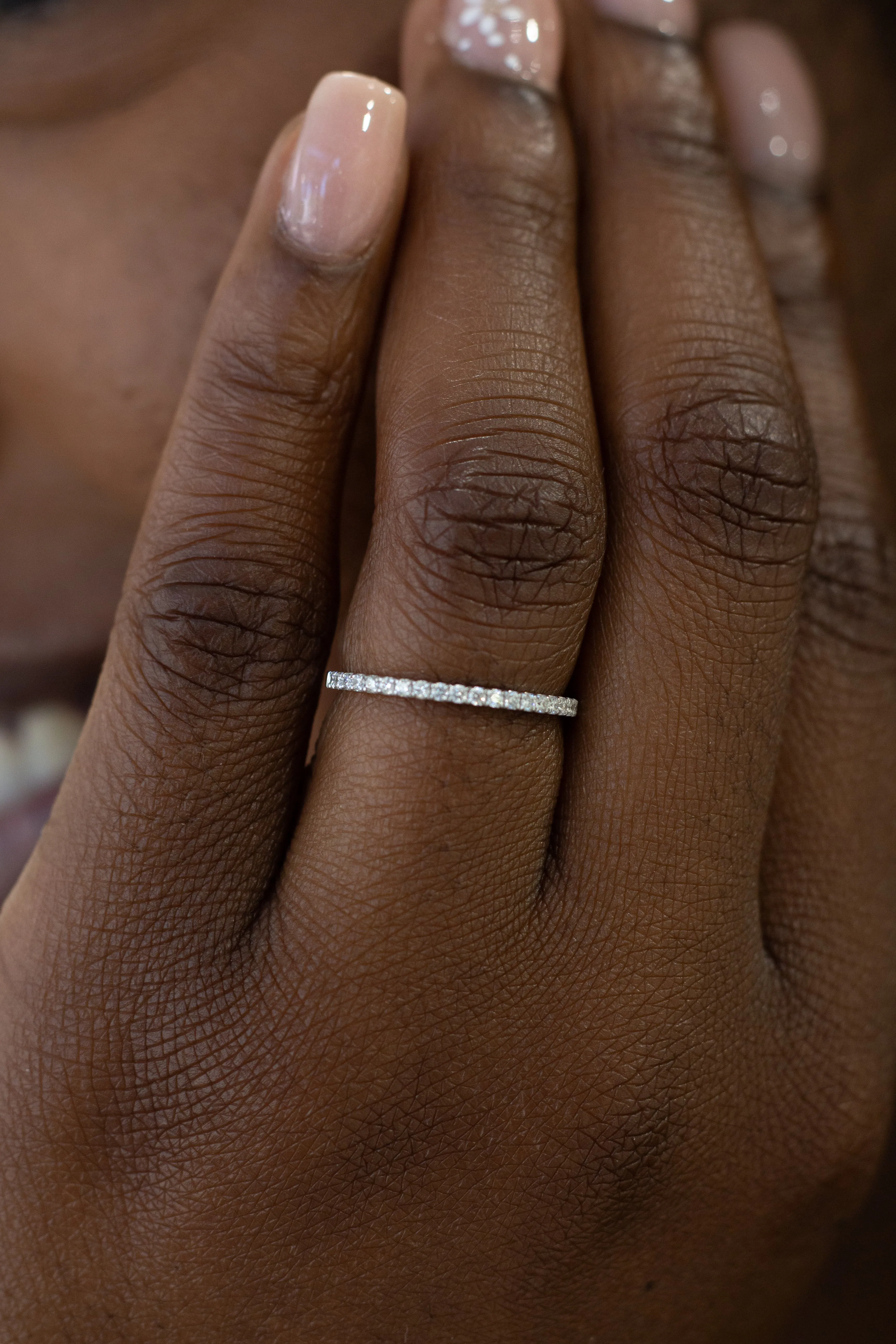 FLASH SALE ~ 14K White Gold ~ WB059M ~ MOISSANITE BAND