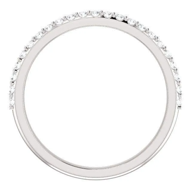 FLASH SALE ~ 14K White Gold ~ WB059M ~ MOISSANITE BAND