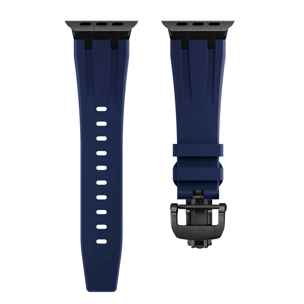 Fluororubber Band with Butterfly Buckle For Apple Watch