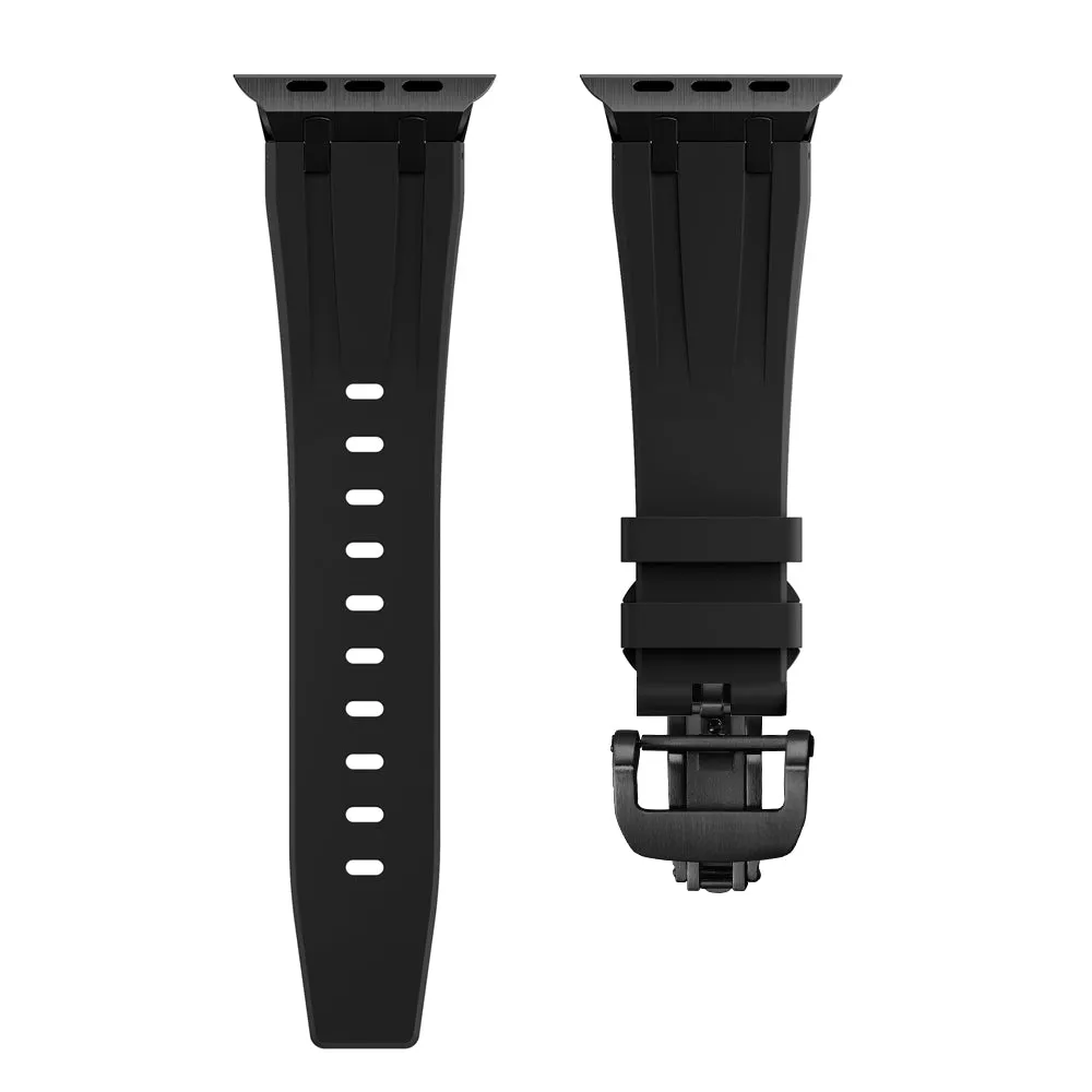 Fluororubber Band with Butterfly Buckle For Apple Watch