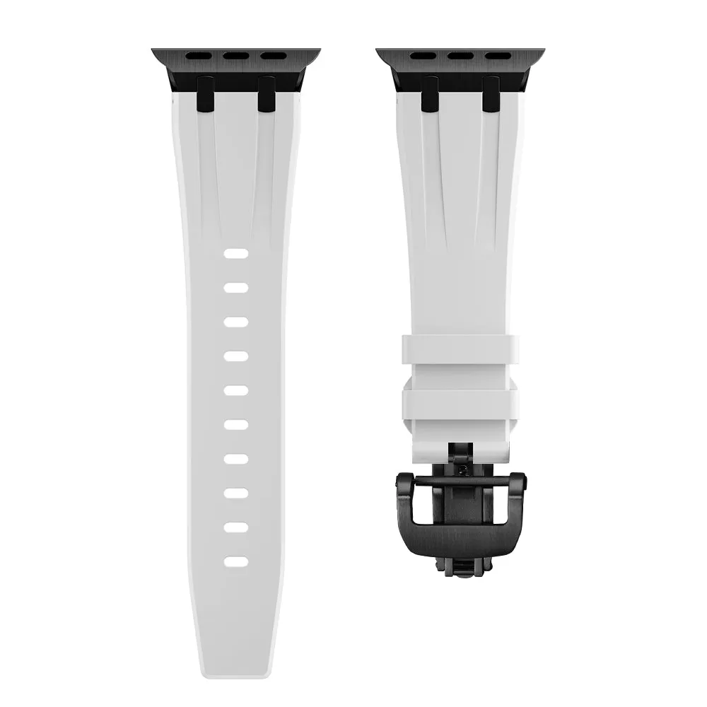 Fluororubber Band with Butterfly Buckle For Apple Watch