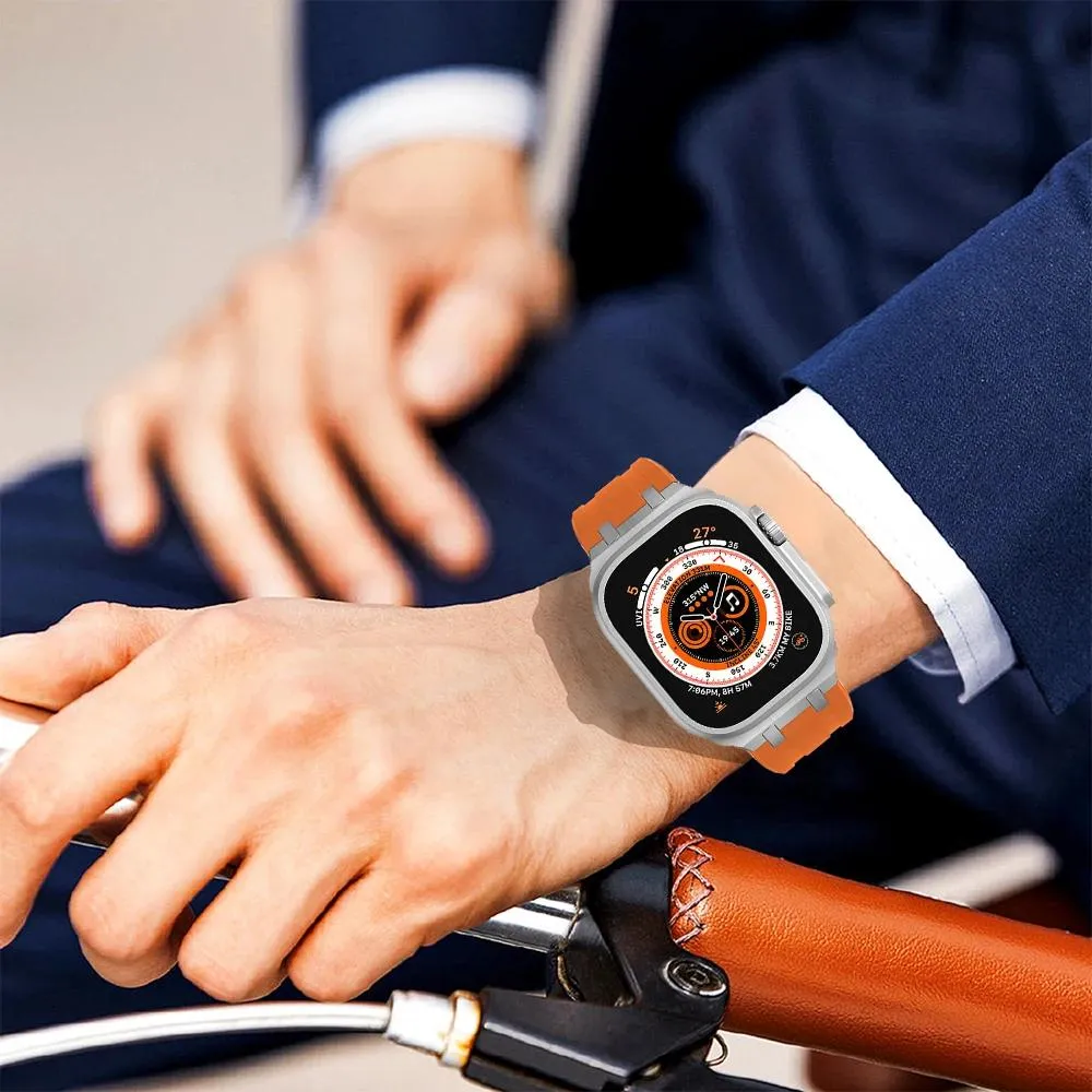 Fluororubber Band with Butterfly Buckle For Apple Watch