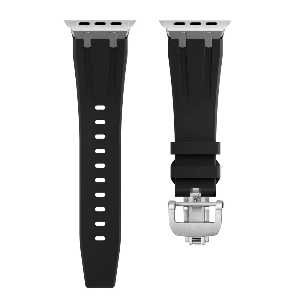 Fluororubber Band with Butterfly Buckle For Apple Watch